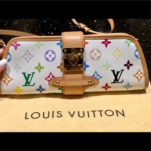 White Shirley Murakami Canvas Clutch